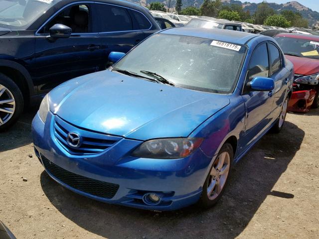 JM1BK123X41146390 - 2004 MAZDA 3 S BLUE photo 2