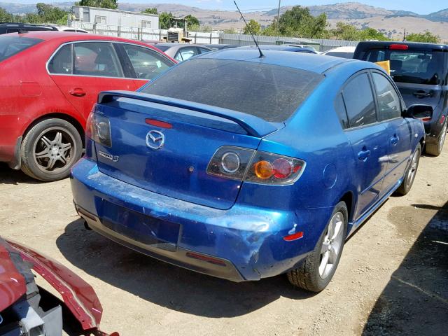 JM1BK123X41146390 - 2004 MAZDA 3 S BLUE photo 4