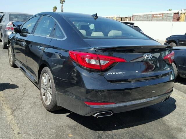 5NPE34AFXHH459249 - 2017 HYUNDAI SONATA SPO BLACK photo 3