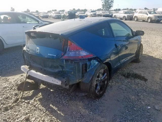 JHMZF1D47DS003396 - 2013 HONDA CR-Z BLUE photo 4