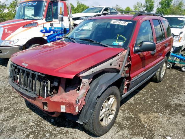 1J4GW48S94C269526 - 2004 JEEP GRAND CHER RED photo 2