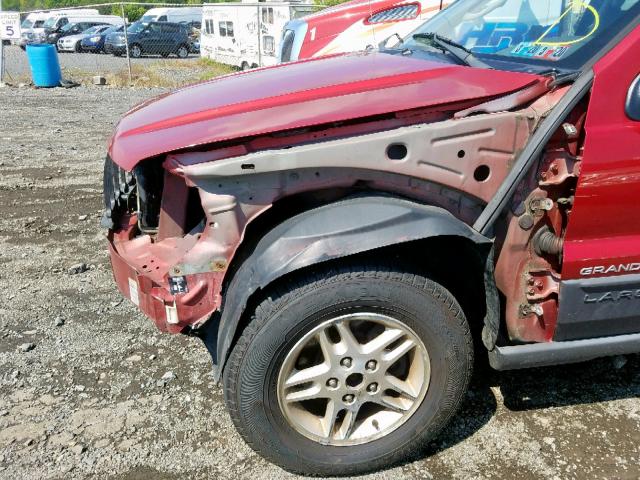 1J4GW48S94C269526 - 2004 JEEP GRAND CHER RED photo 9