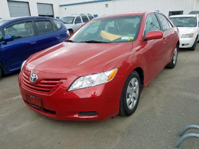 4T1BE46K78U227518 - 2008 TOYOTA CAMRY CE RED photo 2