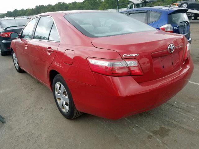 4T1BE46K78U227518 - 2008 TOYOTA CAMRY CE RED photo 3
