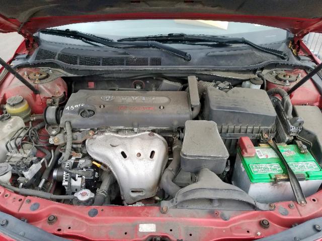 4T1BE46K78U227518 - 2008 TOYOTA CAMRY CE RED photo 7
