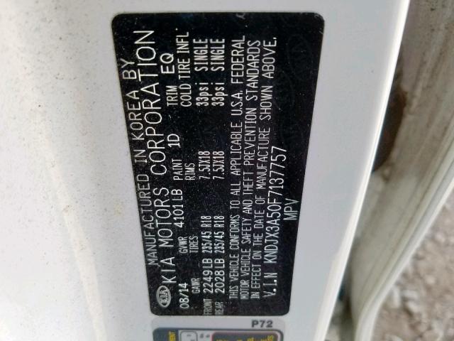 KNDJX3A50F7137757 - 2015 KIA SOUL ! Ağ foto 10