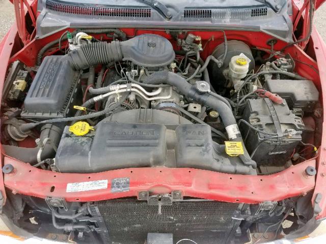 1B7GL22X7YS508140 - 2000 DODGE DAKOTA RED photo 7