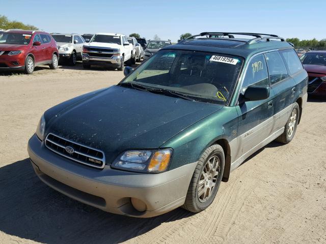 4S3BH806117648640 - 2001 SUBARU LEGACY OUT GREEN photo 2