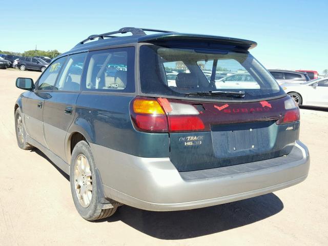 4S3BH806117648640 - 2001 SUBARU LEGACY OUT GREEN photo 3