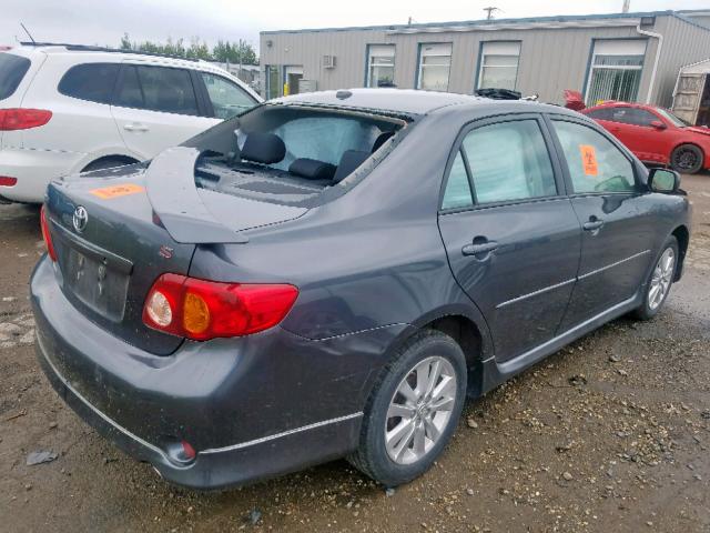 2T1BU40E29C188670 - 2009 TOYOTA COROLLA BA GRAY photo 4