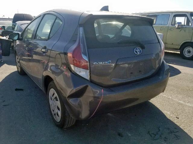 JTDKDTB39G1118848 - 2016 TOYOTA PRIUS C CHARCOAL photo 3