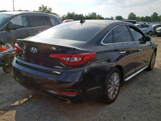 5NPE34AF2FH013349 - 2015 HYUNDAI SONATA SPO BLACK photo 4