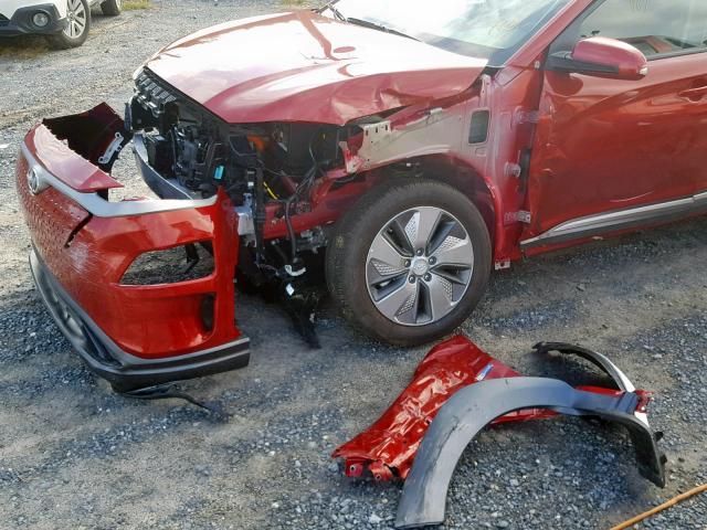 KM8K33AG2KU030573 - 2019 HYUNDAI KONA LIMIT RED photo 9