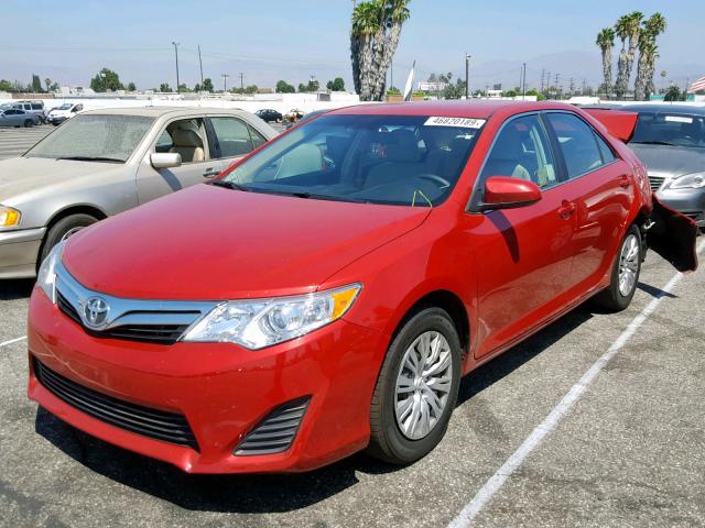 4T4BF1FK6ER434222 - 2014 TOYOTA CAMRY L RED photo 2