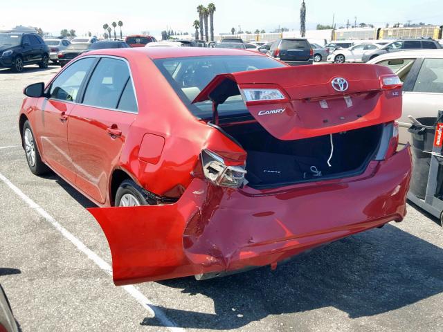 4T4BF1FK6ER434222 - 2014 TOYOTA CAMRY L RED photo 3