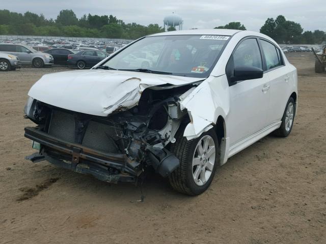 3N1AB6AP5CL629292 - 2012 NISSAN SENTRA 2.0 WHITE photo 2