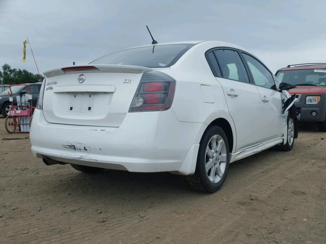 3N1AB6AP5CL629292 - 2012 NISSAN SENTRA 2.0 WHITE photo 4