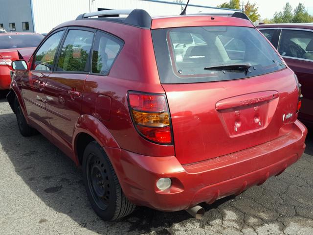 5Y2SL63875Z432740 - 2005 PONTIAC VIBE RED photo 3