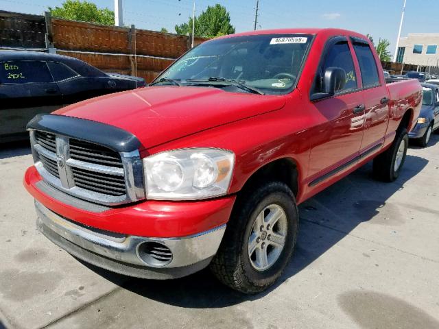 1D7HU18P57J544602 - 2007 DODGE RAM 1500 S RED photo 2