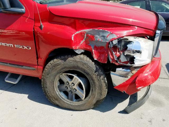 1D7HU18P57J544602 - 2007 DODGE RAM 1500 S RED photo 9