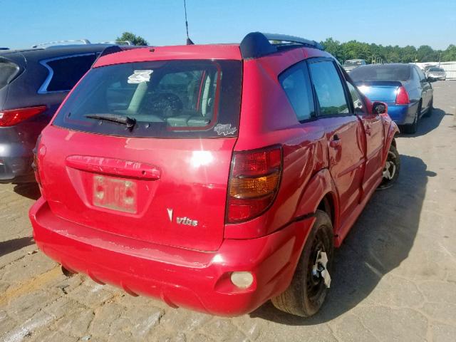 5Y2SL65846Z401444 - 2006 PONTIAC VIBE RED photo 4