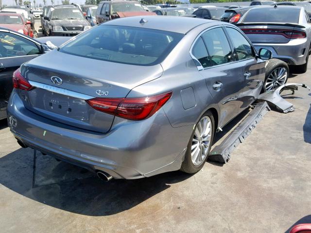 JN1EV7AP2JM355325 - 2018 INFINITI Q50 LUXE GRAY photo 4