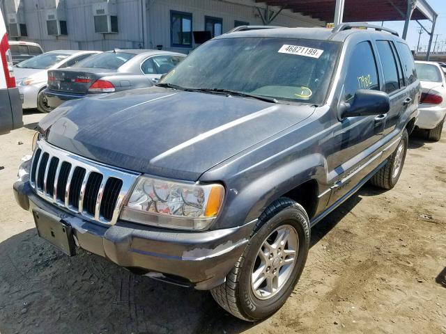 1J4GW48N72C209137 - 2002 JEEP GRAND CHER GRAY photo 2