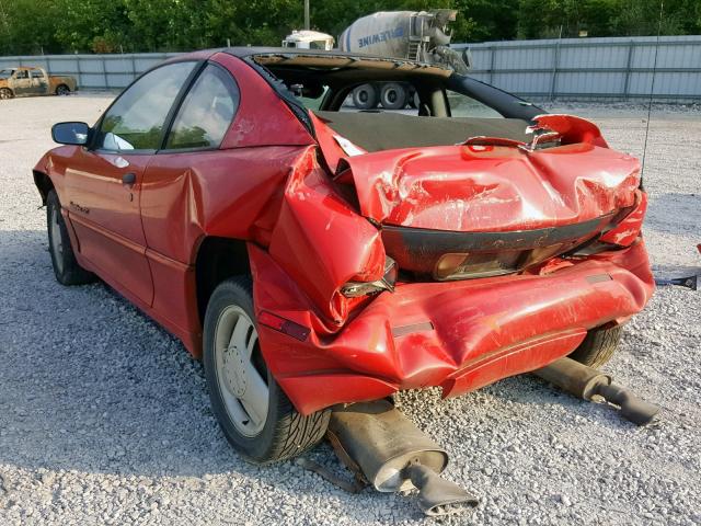 1G2JD12T2T7511313 - 1996 PONTIAC SUNFIRE GT RED photo 3