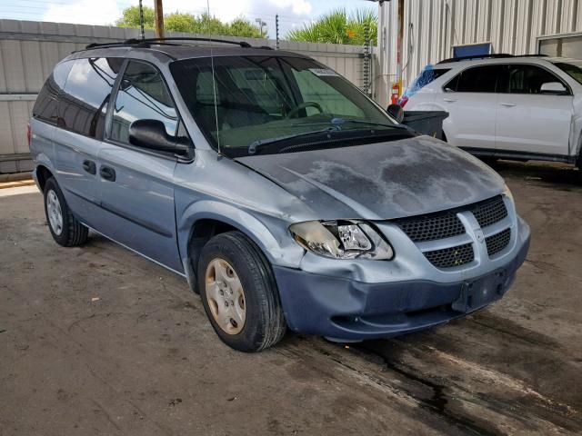 1D4GP25373B187323 - 2003 DODGE CARAVAN SE BLUE photo 1