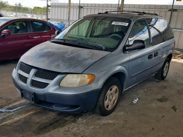 1D4GP25373B187323 - 2003 DODGE CARAVAN SE BLUE photo 2