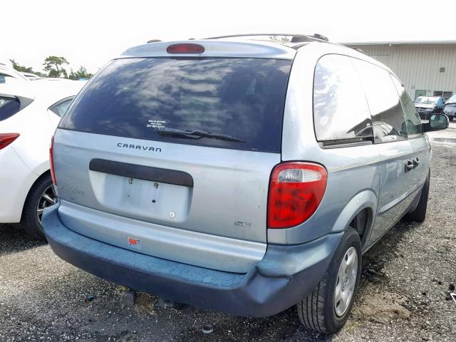 1D4GP25373B187323 - 2003 DODGE CARAVAN SE BLUE photo 4