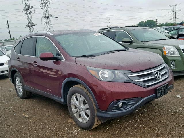 5J6RM4H73CL053471 - 2012 HONDA CR-V EXL MAROON photo 1