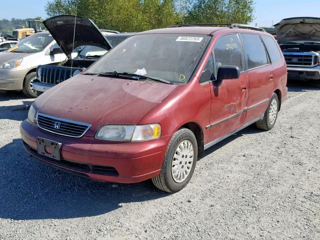 JHMRA1847TC007255 - 1996 HONDA ODYSSEY BA MAROON photo 2