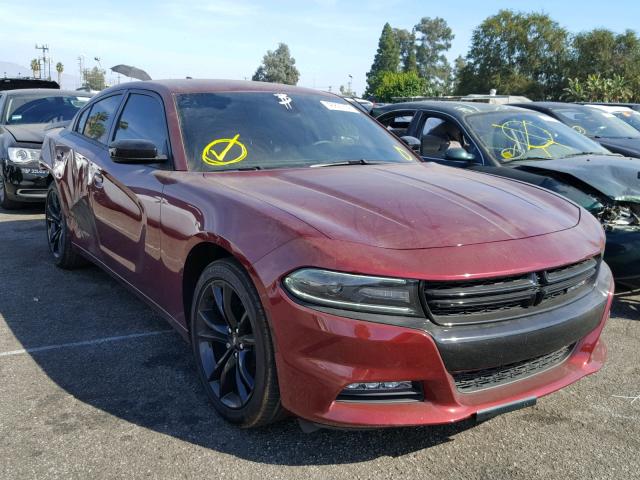 2C3CDXHG4JH273391 - 2018 DODGE CHARGER SX BURGUNDY photo 1