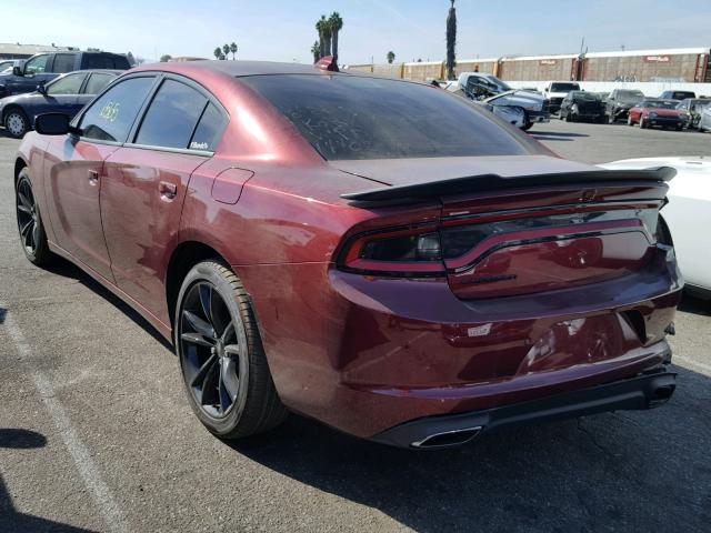 2C3CDXHG4JH273391 - 2018 DODGE CHARGER SX BURGUNDY photo 3