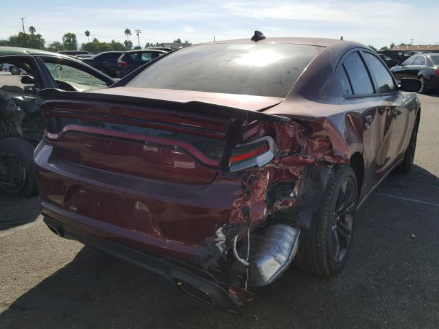 2C3CDXHG4JH273391 - 2018 DODGE CHARGER SX BURGUNDY photo 4