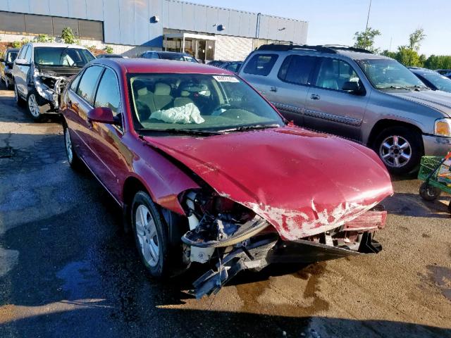 2G1WT58K769365447 - 2006 CHEVROLET IMPALA LT RED photo 1