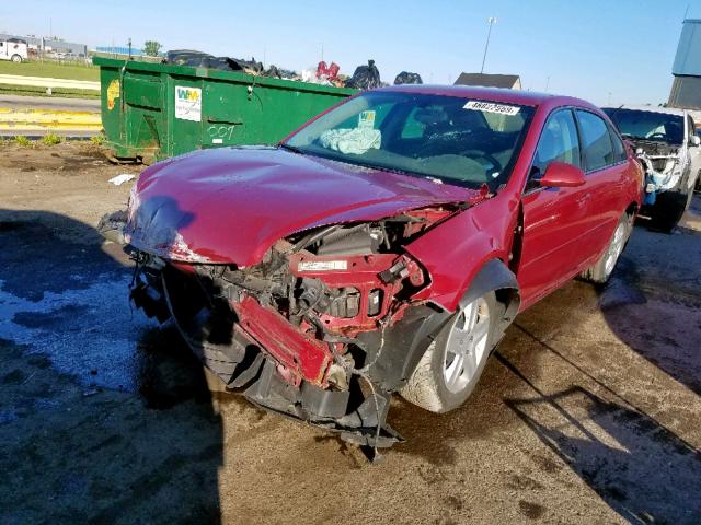 2G1WT58K769365447 - 2006 CHEVROLET IMPALA LT RED photo 2