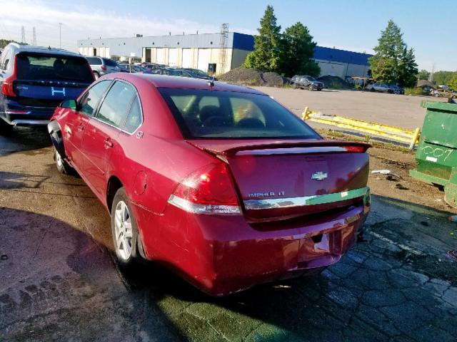 2G1WT58K769365447 - 2006 CHEVROLET IMPALA LT RED photo 3