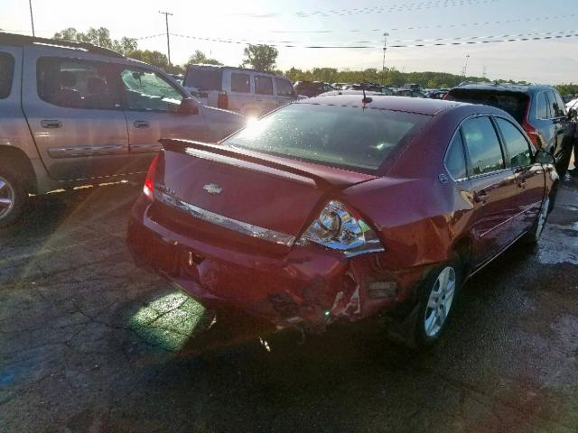 2G1WT58K769365447 - 2006 CHEVROLET IMPALA LT RED photo 4