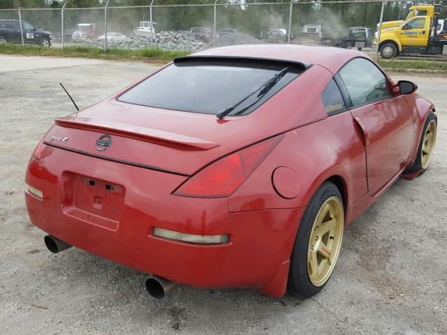 JN1AZ34D83T116142 - 2003 NISSAN 350Z COUPE RED photo 4