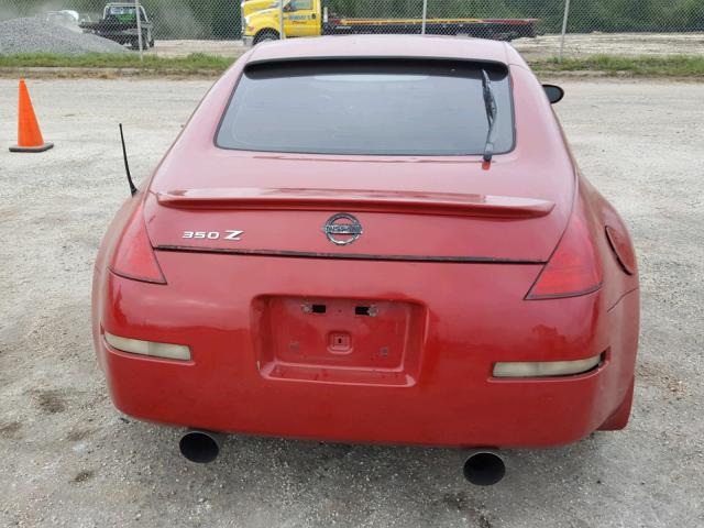 JN1AZ34D83T116142 - 2003 NISSAN 350Z COUPE RED photo 6