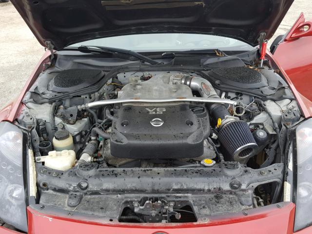 JN1AZ34D83T116142 - 2003 NISSAN 350Z COUPE RED photo 7