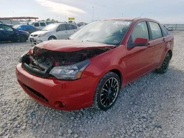 1FAHP3GN4AW271942 - 2010 FORD FOCUS SES BURGUNDY photo 2