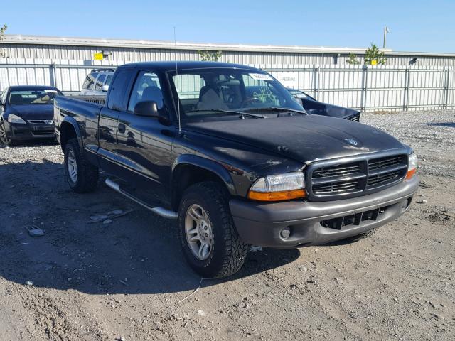 1D7HG12K04S748847 - 2004 DODGE DAKOTA SXT BLACK photo 1