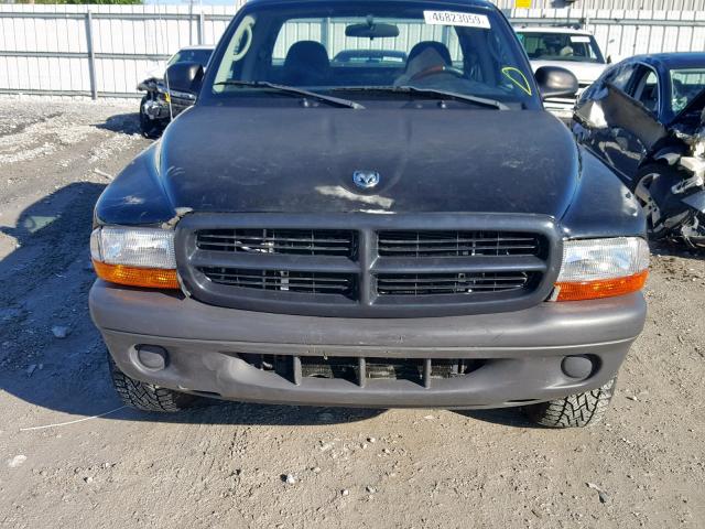 1D7HG12K04S748847 - 2004 DODGE DAKOTA SXT BLACK photo 9