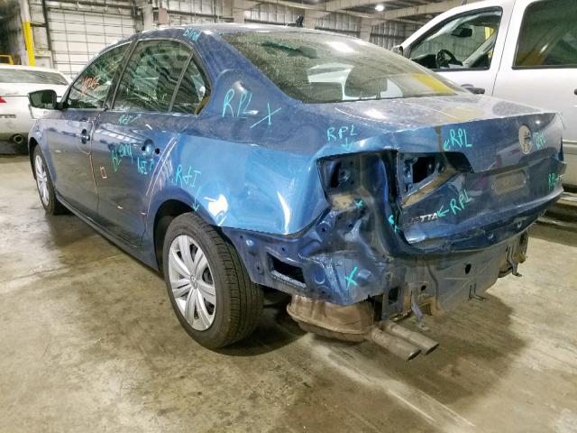 3VW3A7AJ1FM265765 - 2015 VOLKSWAGEN JETTA TDI BLUE photo 3