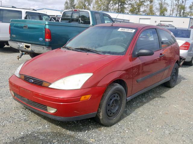 3FAFP313X2R146267 - 2002 FORD FOCUS ZX3 RED photo 2