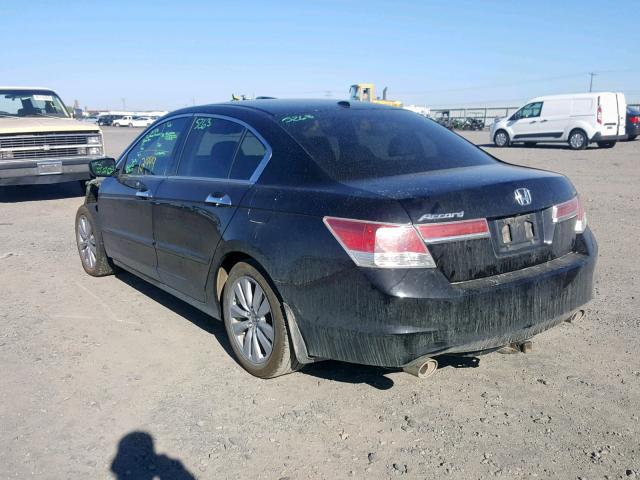 1HGCP3F86CA009051 - 2012 HONDA ACCORD EXL BLACK photo 3