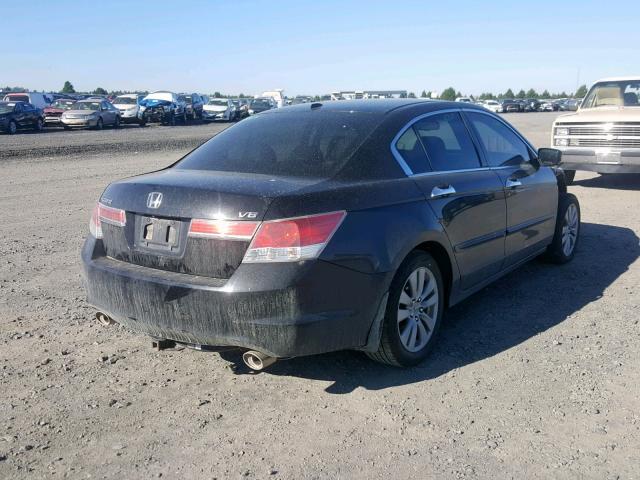 1HGCP3F86CA009051 - 2012 HONDA ACCORD EXL BLACK photo 4